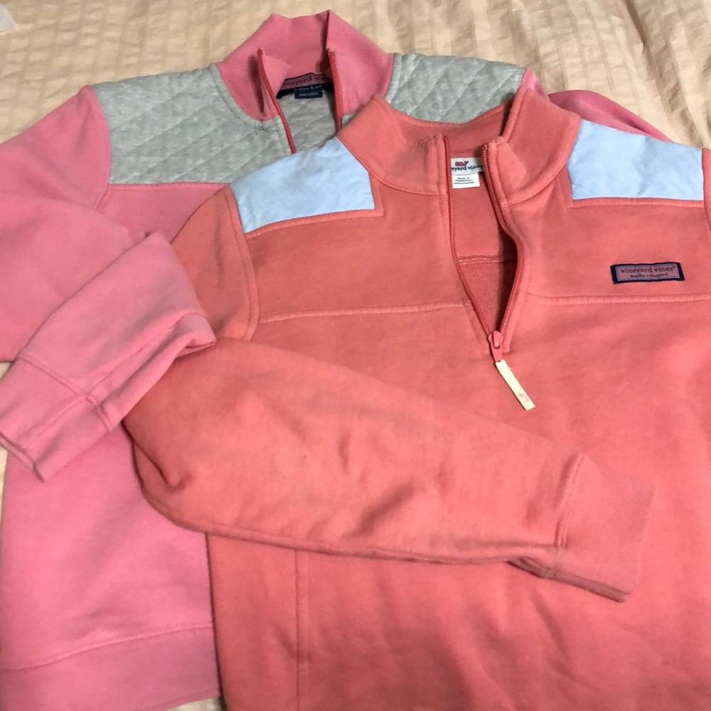 TWO Vinyard Vines 1/4 Zip Shep Shirts, Size Small